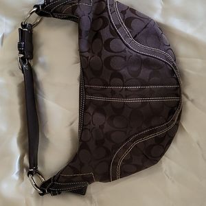 Coach Soho Signature Small Handbag with Silver hardware